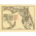 thumbnail image 3 of Rand McNally 18x15 Black Modern Framed Museum Art Print Titled - Florida - Rand McNally 1900, 3 of 5