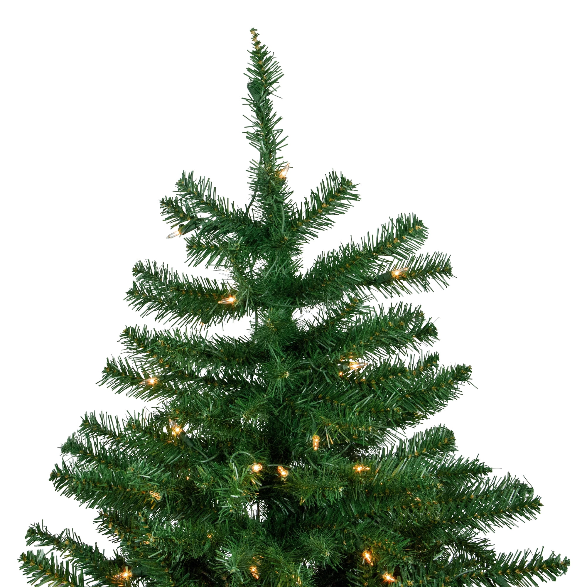 Northlight Clear Prelit Incandescent Green Hinged Pine Christmas Tree, 9'