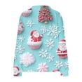 thumbnail image 4 of asdoklhq Christmas Sweaters for Women Ladies' Fashionable and Casual Christmas Printed Long Sleeved Hooded Top Long Sleeved V-neck Top/shirt Multicolor 2X, 4 of 5