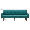 thumbnail image 4 of Mid-Century Futon Sofa Bed, Modern Tufted Sofa, Loveseat with Adjustable Backrest, Convertible Sleeper Sofa for Small Spaces, Sleeper Couch Small Sofa for Living Room or Bedroom, Green, 4 of 7