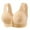 Beige, variant on Bras for Women Front Closure Plus Size Wirefree Full Support Comfort Soft Convenient Bra for Older Women Yellow B 50