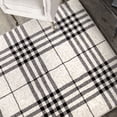 thumbnail image 2 of My Texas House Highlands 3' X 5' Black Plaid Area Rug, 2 of 8