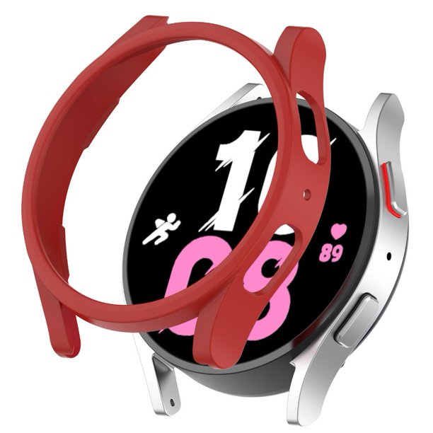 Marco de carcasa de reloj de cubierta de parachoques de PC duro para Galaxy Watch5 Watch4 40 mm (rojo)