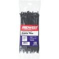 thumbnail image 1 of 8" Black Nylon Plastic Cable Ties (100 pcs), 1 of 2
