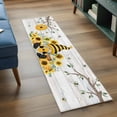 thumbnail image 3 of Gnomes Sunflower 2'x6' Runner Rugs for Hallway Kitchen Bedside Non Slip Washable, Bees Branches Floral Wooden Entryway Rug Runners with Rubber Backing, Long Carpet Runner for Laundry Room, 3 of 8