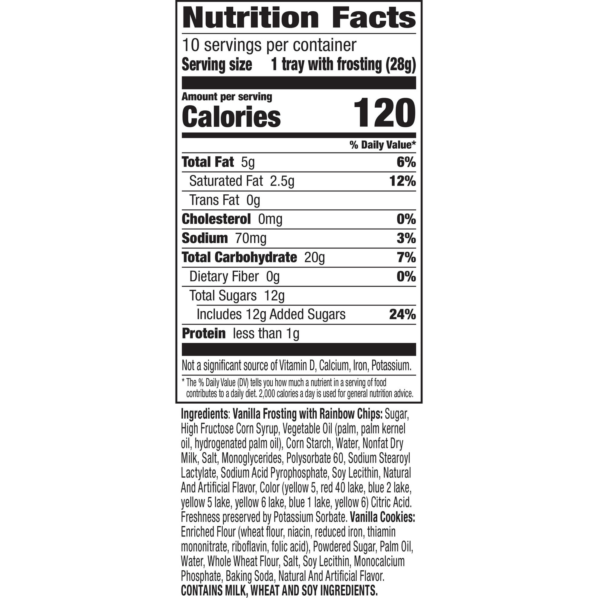 Dunkaroos Vanilla Cookies and Rainbow Chip Frosting, 1 oz, 10 ct,pack of 2