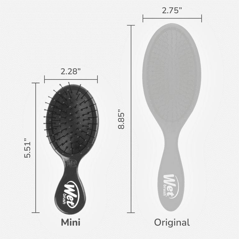Wet Brush® Mini Detangler Soft Hair Brush, Black for Gentle