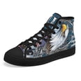 thumbnail image 6 of Biker Ride Free High Top Canvas Shoes Sneakers Black Size 4.5, 6 of 7