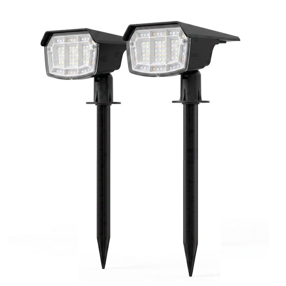 Tapvos Solar Powered LED Spot Lights IP65 Waterproof Landscape Spotlights 3 Lighting Modes Outdoor Yard Porch Lawn Garden Lights 2 pack