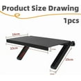 thumbnail image 2 of miduoduo-TV Top Shelf for Cable Box, Computer Monitor Mount Organizer Screen Top Shelf Mount Office Desk Storage Organizer Rack Universal Monitor TV Tray (Black, 2 of 4