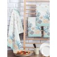 thumbnail image 2 of Aqua Coastal Shell Kitchen Dish Towels for Drying Dishes Set of 2, Nautical Coral Starfish Seahorse Waffle Weave Microfiber Hand Tea Bathroom Towels Quick Dry & Absorbent Towel 15.7x23.6, 2 of 7