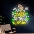 thumbnail image 2 of Handmadetneonsign Joy To The World Snowman Neon Sign, Snowman Led Sign, Snow Man Neon Light, 2 of 5