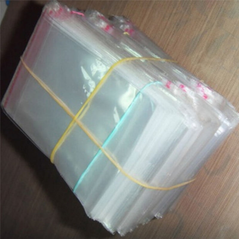 200PCS Clear Self Adhesive Seal Plastic Bags Candy Jewelry Packing BagsYR 