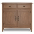 thumbnail image 4 of Connaught 40 inch Wide Solid Wood Traditional Entryway Storage Cabinet in Medium Saddle Brown, 4 of 14