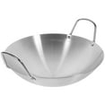 thumbnail image 4 of QUTETN Durable Cooking Wok Stainless Steel Wok Round Bottom Wok Large Fry Pan Large Capacity Saute Pan, 4 of 11