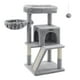 thumbnail image 2 of Feandrea Árbol de Gatos, Torre para Gatos Grandes, con Plataforma Grande, 2 Puertas, Pompón, Gris Claro, 2 of 5