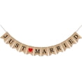 thumbnail image 6 of Wedding Banner-Just Married Banner Burlap Heart Patterns Romantic Wedding Decoration, 6 of 6