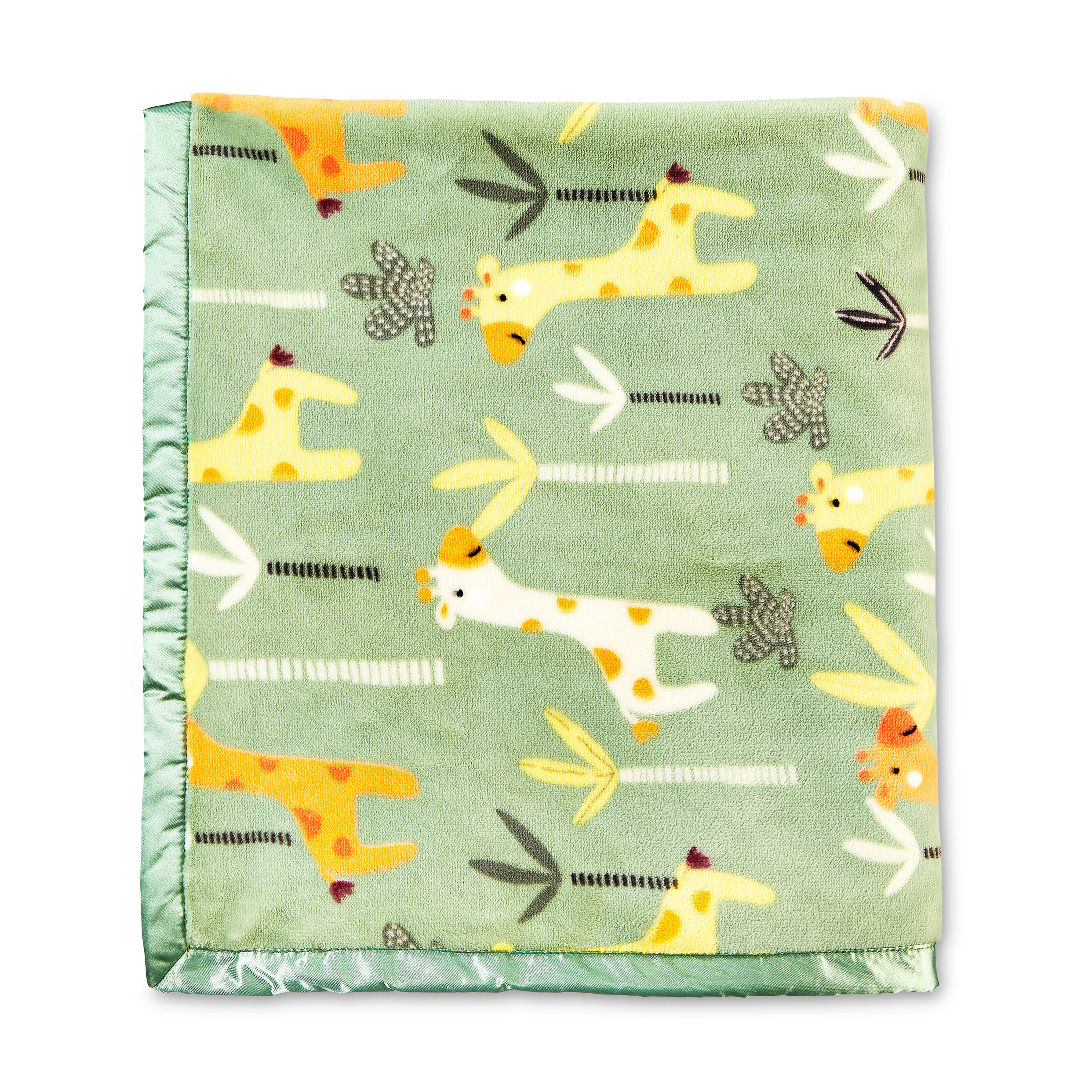 Parent's Choice Plush Reversible Safari Unisex Polyester Baby Blanket, 30 in x 40 in