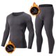 thumbnail image 2 of Ceisia Warm Breathable Mens Slim Fit Solid Color Thermal Underwear Set Gifts, 2 of 5