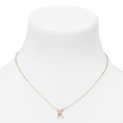 Claire's Gold Plated K Mini Initial Necklace