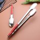 thumbnail image 4 of mango de silicona cómodo, cierre fácil de tirar, pinza de cocina resistente para cocinar, asar a la parrilla, barbacoas, rojo 29,9 cm LingWen 9024715127099, 4 of 4