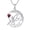 07 July - Ruby, variant on Guardian Angel Necklace 925 Sterling Silver Sapphire Pendant Tree of Life Fairy Moon Necklace September Birthstone Jewelry Gifts for Women