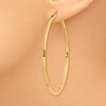 thumbnail image 3 of 14K Yellow Gold 2mm Square Tube Hoop Earrings, 3 of 6
