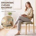 thumbnail image 6 of AFO Set of 4 Dining Chairs, Chenille Upholstered Kitchen Side Chairs with Wood Legs and Backrest for Modern Mid-Century Dining Room and Restaurant, Taupe, 6 of 14