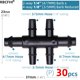 thumbnail image 1 of Garden 1/8" Drip Irrigation Sprinkler 4 Way Water Pipe Connector 4/7mm To 3/5mm Hose Bend Arrow Emitter Dripper Watering Fitting He Qiyong unisex, 1 of 2