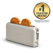 bella 2-Slice Slim Toaster with Extra Long Slot, 6 Setting Shade Control with Reheat & Cancel Buttons, Oatmilk