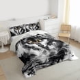 thumbnail image 3 of Castle Fairy Safari Wolf Twin Comforter Sets,Watercolor Animal Bedding Set, 3 of 8
