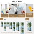 thumbnail image 6 of Coconut Tree Window Privacy Film Nautical Blue Wood Grain Starfish Vintage Decorative Glass Window Film UV Blocking Static Cling Non-Adhesive Sticker Covering for Home Door 17.7 x 78.7 inches, 6 of 7