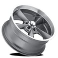 thumbnail image 2 of 17x8 +0 BG Rod Works Old School Gun Metal Machined Lip Wheel Rim 5x114.3 (QTY 1), 2 of 3