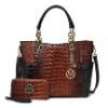 Croco Cognac Black