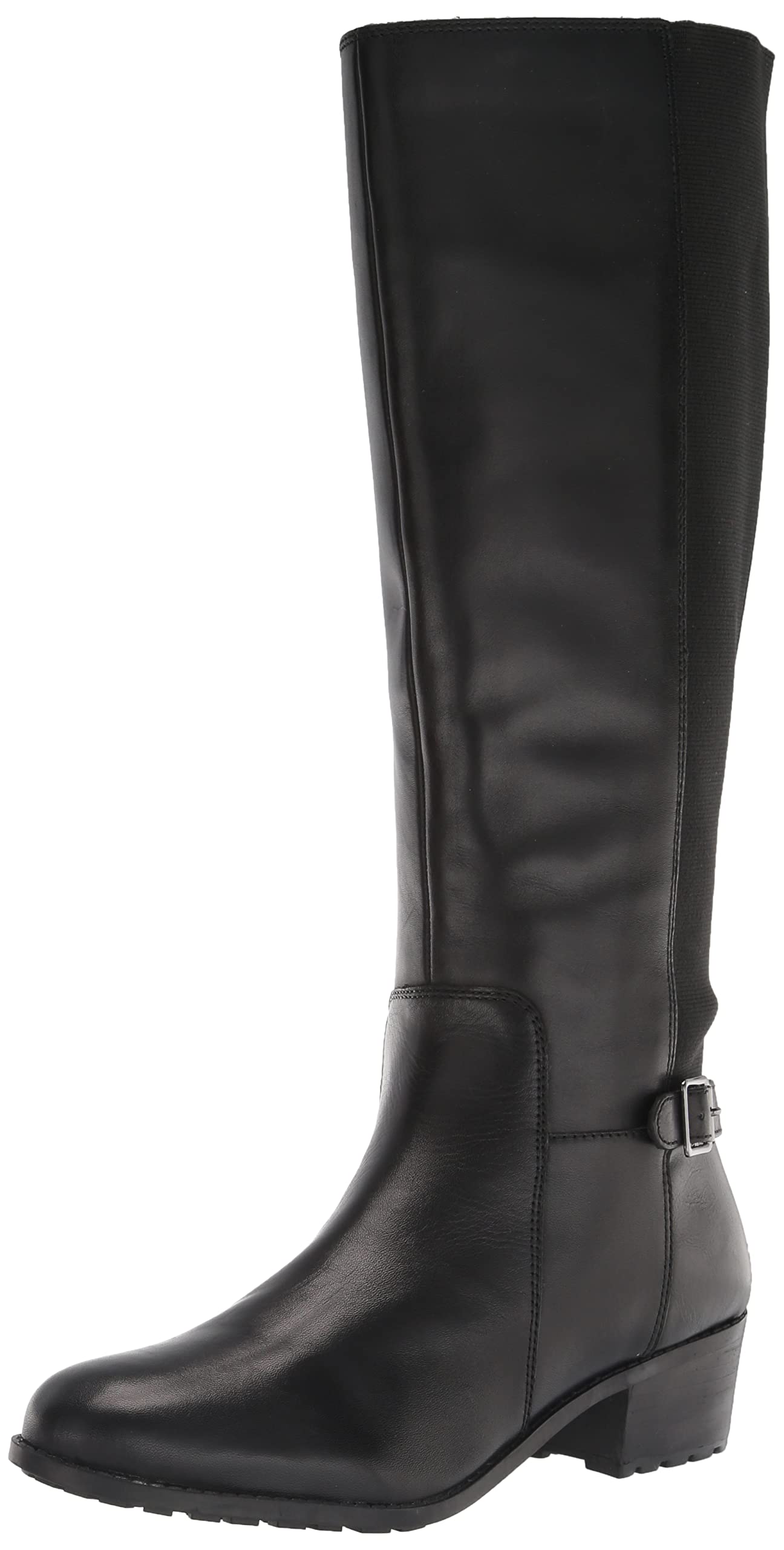 Easy Spirit Stivali Chaza Da Donna In Pelle Marrone Scuro - Alti, Comodi, Con Supporto Plantare, Taglia 39 EU (larga)