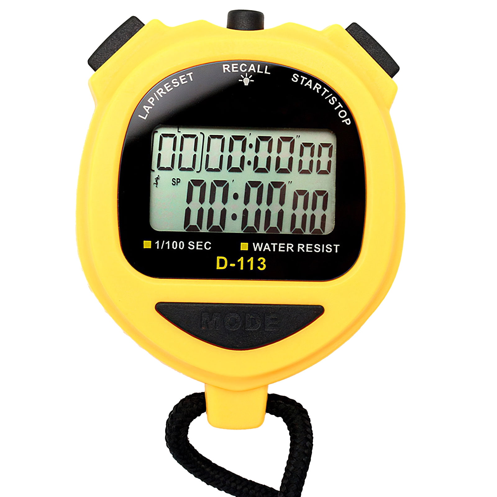 Waterproof Stopwatch for Swim Training, 6 Memories Lap Split Time with Tally Counter , Calendar Clock , Alarm for Sports Coaches