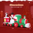 thumbnail image 3 of Gymax 11.5 Ft Outdoor Christmas Inflatable Train Blow up Xmas Train Decoration w/ Santa Multicolor, 3 of 7