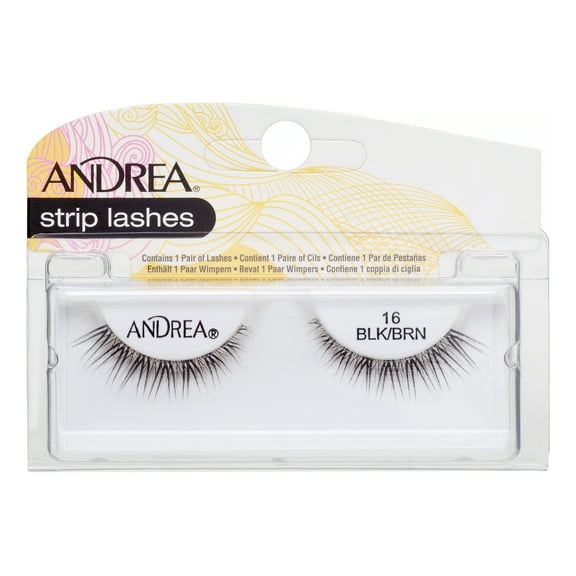 Andrea False Eyelashes, Style 16, Black/Brown