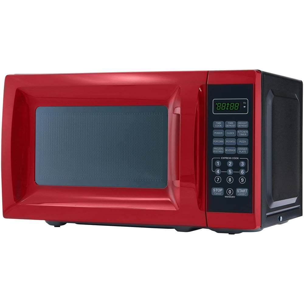 Mainstays 0.7 Cu. Ft. 700W Red Microwave Oven