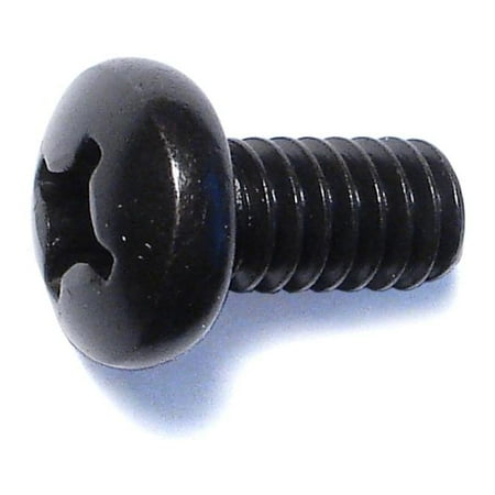 

1/4 -20 x 1/2 Black Oxide Phillips Pan Head Machine Screws (20 pcs.)