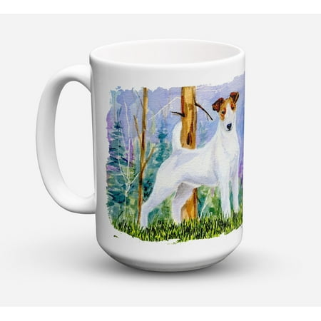 Jack Russell Terrier Dishwasher Safe Microwavable Ceramic Coffee Mug 15 ounce SS8637CM15