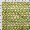thumbnail image 3 of oneOone Viscose Chiffon Lime Green Fabric Cloud & Bird Cartoon Sewing Fabric By The Yard Printed Diy Clothing Sewing Supplies 42 Inch Wide, 3 of 4
