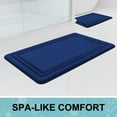 thumbnail image 6 of Smiry Memory Foam Bathroom Mat Rug 36" x 24", Ultra Soft Absorbent Bath Rug, Non-Slip Machine Washable Bath Carpet, Navy Blue, 6 of 8