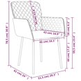 thumbnail image 4 of vidaXL Dining Chairs 2 pcs Light Grey Velvet, 4 of 5