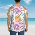 thumbnail image 6 of Kll Men'S Hawaiian Shirt Short Sleeve Button Down Beach Shirts-Donuts And Coffee, 6 of 8