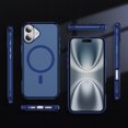 thumbnail image 4 of Allytechgroup Carbon Fiber Case for iPhone 16, Slim Lightweight Magnetic Back Cover Support Wireless Charging Non-Slip Shockproof Anti-Scratch for iPhone 16 Women Men, Blue, 4 of 7