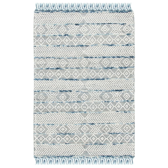 SAFAVIEH Natura Dimitar Geometric Area Rug, Ivory/Blue, 8' x 10'