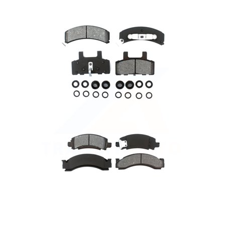 SIM Front Rear Semi-Metallic Brake Pads Kit for Car GMC C2500 Chevrolet R2500 with 7200 Lb GVW KSM-100234