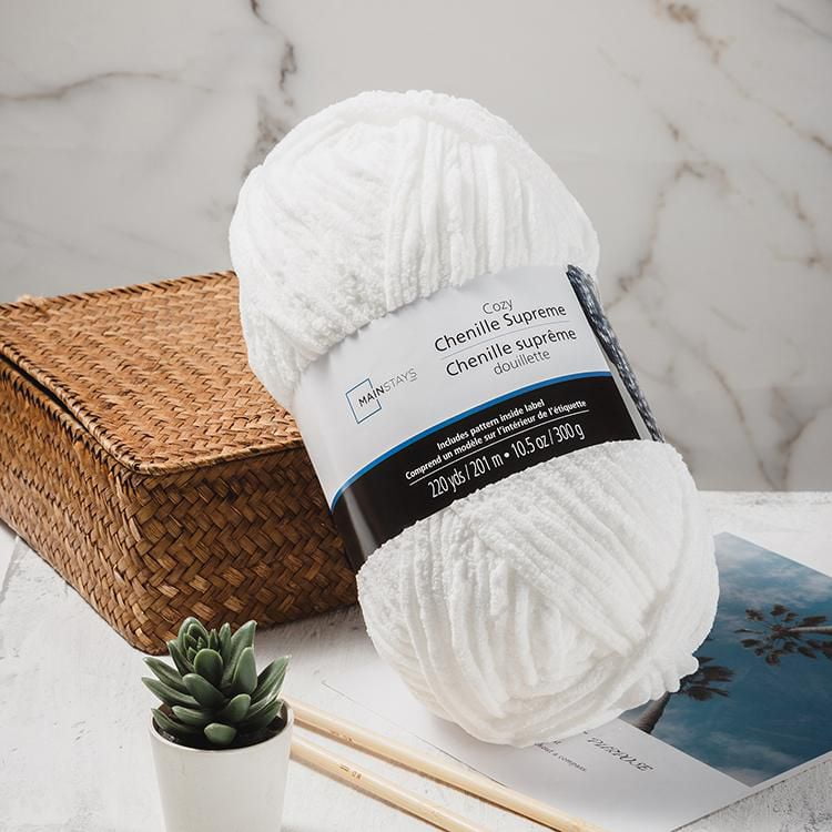 MAINSTAYS 2 Pack white polyester yarn