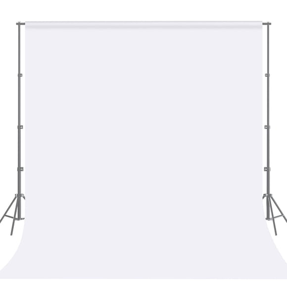 GAINVANE Tela de Fotografía de Fondo Blanco 10x10 Pies (300x300 cm) Tela de Poliéster de Alta Densidad Fondo de Foto Negro Puro Plegable Lavable sin Costuras para Sesión de Fotos Retrato Fiesta